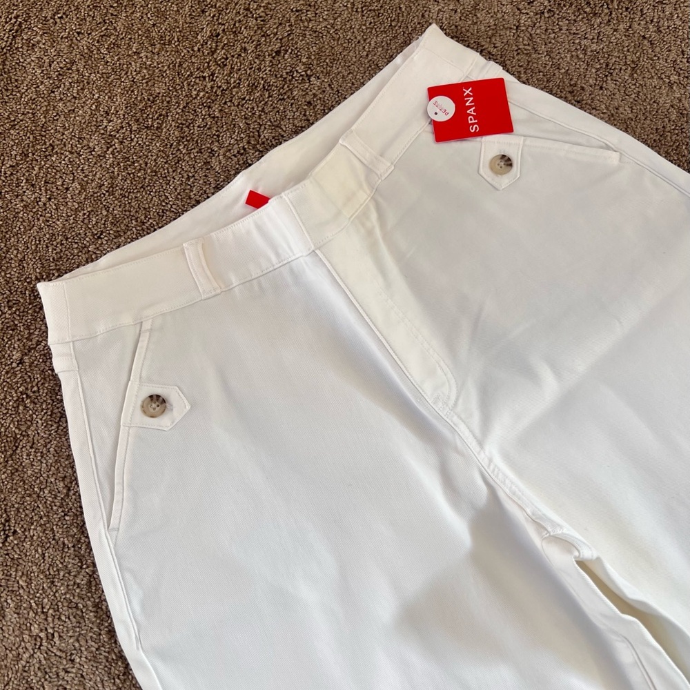 SPANX Stretch Twill Cropped Wide Leg Pants - Picture 3 of 7